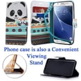 thumbnail image 1 of for 5.5" Samsung Galaxy J7 2016 Case Phone Case Mosaic Grip Grained Wallet Hybrid Kick stand Purse Screen Flip Cover Panda, 1 of 4
