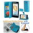 thumbnail image 1 of for 5" Alcatel ZIP A30 KORA Case Hybrid Folder Wallet Phone Case Extra Pocket Stand Pouch Purse Screen Flip Cover, 1 of 4