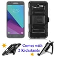 thumbnail image 1 of for 5" Samsung Galaxy Amp Prime 2 Express Prime 2 Luna Pro Case Phone Case Belt Clip Holster 2 Kick Stand Hybrid Armor Shock Bumper Cover Black, 1 of 4