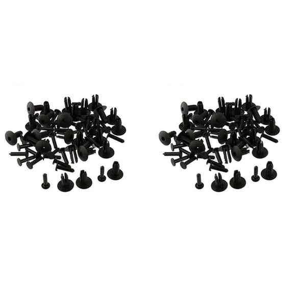 for - 51118174185 Door Sill Wheel Car Rivets Arch Clips Retainer Repair 200Pcs Bumper Trim,200 x Retainer Clips,Black