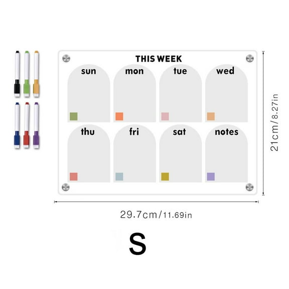 for Acrylic Transparent Weekly Planner Message Board Notepad Planner