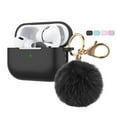 thumbnail image 1 of for Airpods Pro 2 Case, Silicone Protective Covers Skin Come with Keychain+Fur Ball Compatible with Apple AirPods Pro 2nd Generation 2022 (Black), 1 of 9