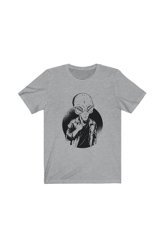 for Alien UFO Fan Alien Black and White UFO TShirt