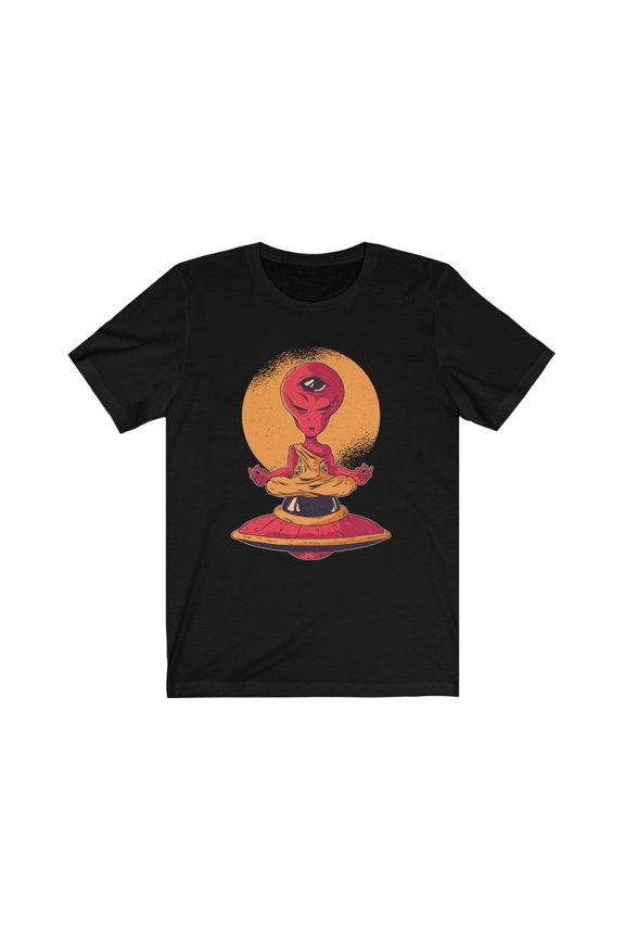 for Alien UFO Fan Alien Meditation UFO TShirt
