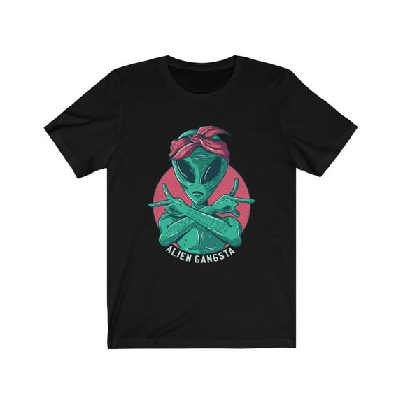 for Alien UFO Fan Gangsta Alien UFO TShirt