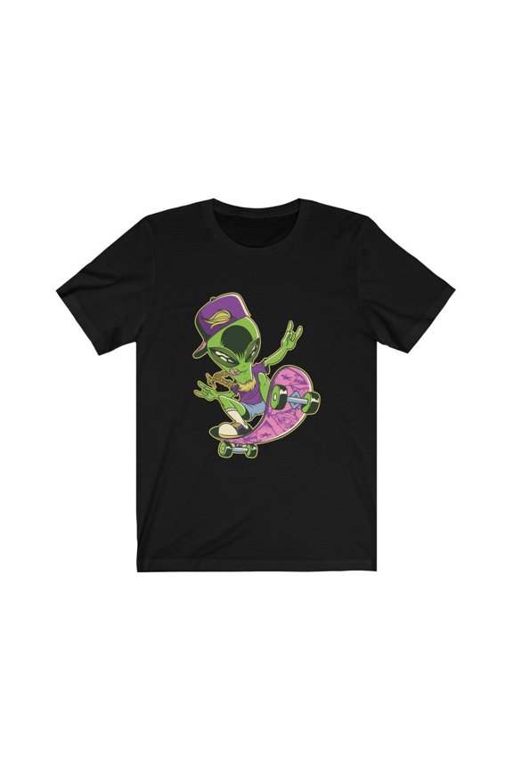 for Alien UFO Fan Skater alien UFO TShirt