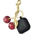 thumbnail image 1 of for Apple AirPods 4 Case Cover with Cherry Keychain for Women - Soft Silicone Anti-Drop Wireless Charging Case for Gen 4 AirPods - Cute Earbuds Cover, 1 of 14