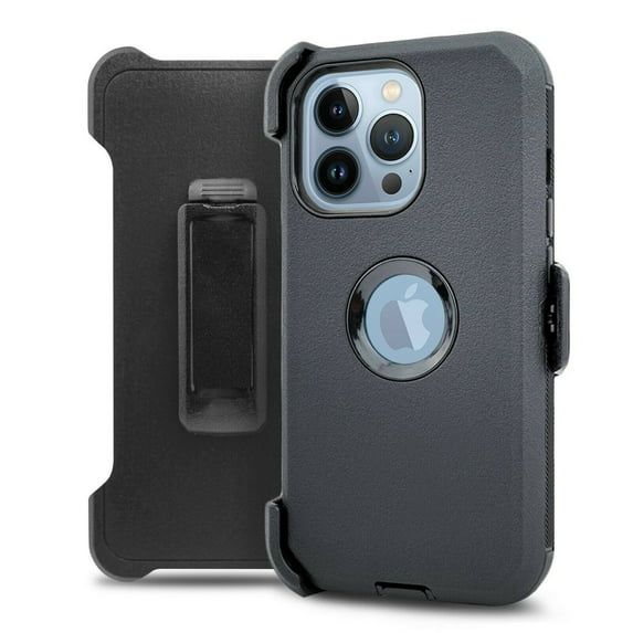 for Apple iPhone 13 6.1" Phone Case Dual Layer Full-Body Rugged Clear Back Case Drop Resistant Shockproof Case with Built In Screen Protector