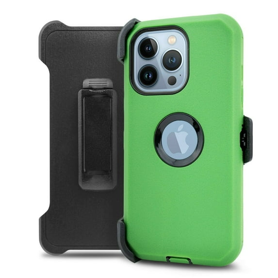 for Apple iPhone 13 6.1" Phone Case Dual Layer Full-Body Rugged Clear Back Case Drop Resistant Shockproof Case with Built In Screen Protector