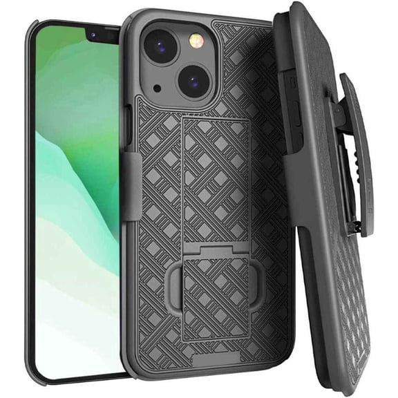 for Apple iPhone 14 Slim Heavy Duty Combo Holster Shell With Swivel Belt Clip Kickstand Rugged Phone Cover For iPhone 14 6.1 Inch
