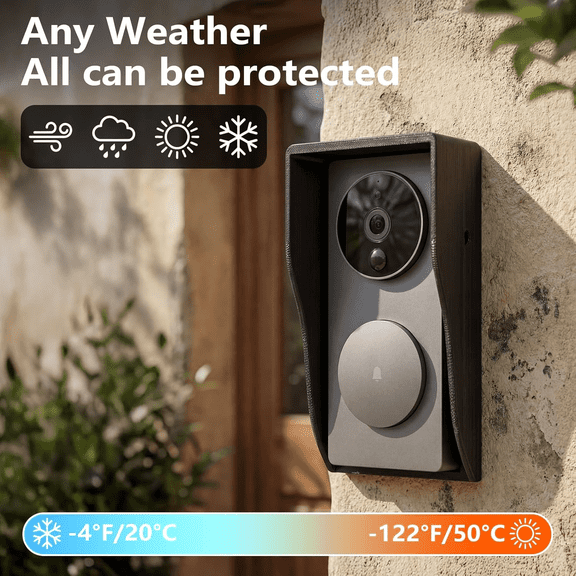 for Aqara G4 Weather Cover, Outdoor Protection Shield with Easy Snap-On Installation, Rain & Weatherproof, Compatible with Angle Mount for Doorbell