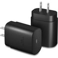 thumbnail image 1 of for Nokia 2760 Flip Super Fast Charging Block, 2 Pack 25W Wall Charger USB C Adapters ( Cable Not Included ) - Black, 1 of 5