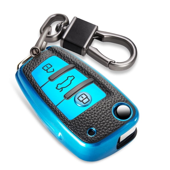 for Audi Key Fob Cover with Fashionable Zirconia Wristlet KeyChain, Enchanting Diamond Patterns Soft Case for Audi A1/3/6 Q2/3 R8 RS3 S3 TT TTS