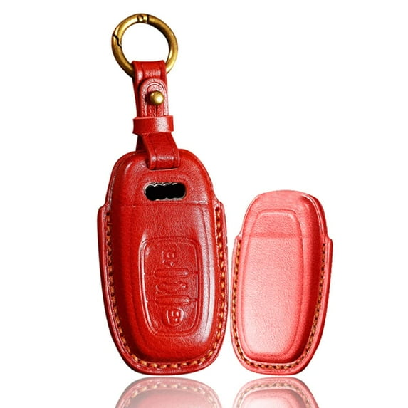 for Audi,Keyless Entry Key Fob Case,Leather Key Holder with Full Protection,Compatible with Audi A4 A5 A6 A7 A8 Q6 Keychain (Type B)