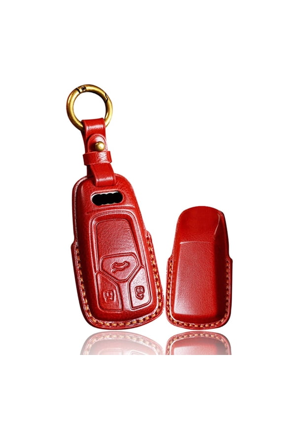 for Audi,Keyless Entry Key Fob Cover,Leather Key Case with Full Protection,Compatible with Audi A4 Q7 Q5 TT A3 A6 Keychain
