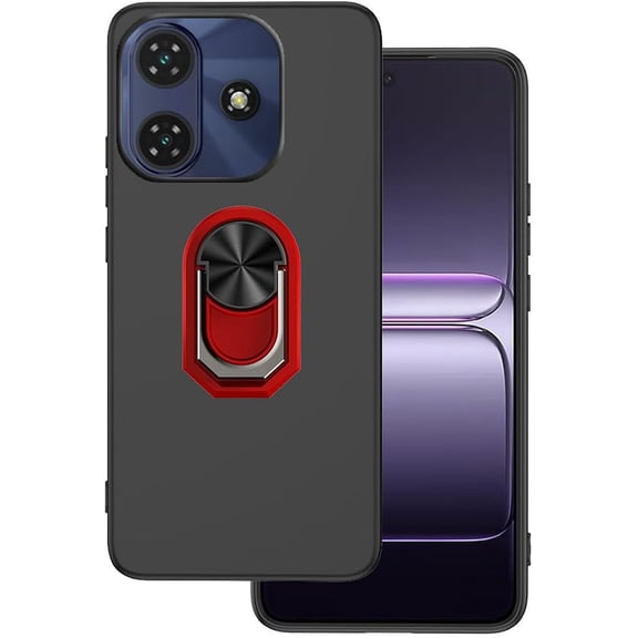for BLU Bold K22 5G Case Compatible for BLU Bold K22 Phone Case Cover Slim Shock Protective Kickstand 360 Ring Holder Defender -Red