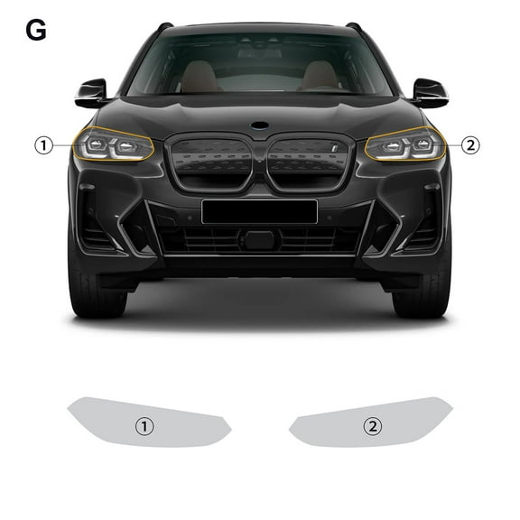 for BMW IX3 M Sport 2022 2023 2024 TPU PPF Accessories Car Headlight Film Anti-Scratch Precut Paint Protection Film Invisible.