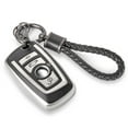 thumbnail image 1 of for BMW Key Fob Cover with Metal Braided Rope Keychain, Upgraded Soft TPU Surface Grain Key Case for Classic BMW Key Fob Shell, 1 of 6