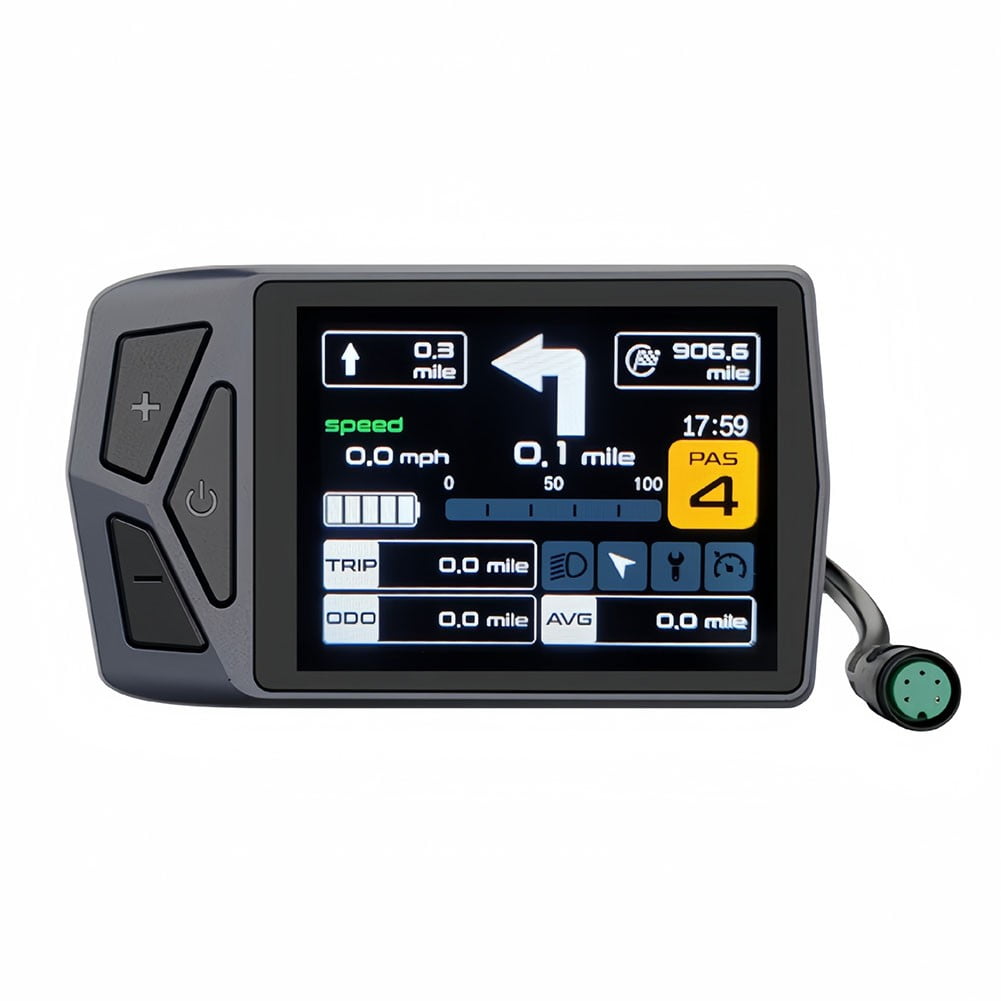 Écran LCD Mini Pour Vélo électrique Bafang BBS01/02 - IPX5 étanche, U-Art, Affichage Vitesse/PAS/batterie, 10x5x3cm