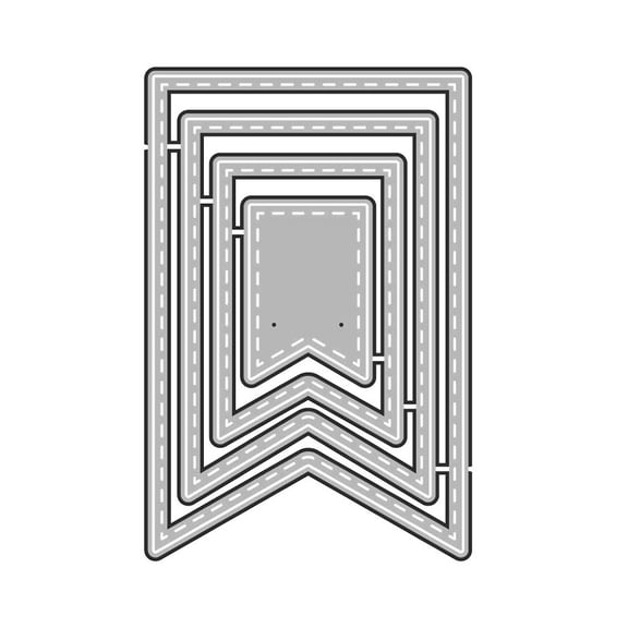 for Banner Embossing Die Cuts Template for Kid Gift Card Making DIY Scrapbooking