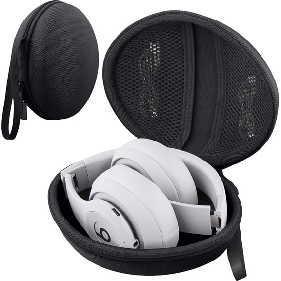 for Beats Studio Pro / Studio3 / Solo4 / Solo3 Headphones, Hard Travel Case Compatible with Beats Wireless On-Ear Headphones (Black Case)