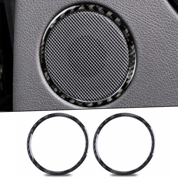 for Benz 2016-2019 GLE GLS Real Carbon Fiber Speaker Audio Surround Cover Bezels