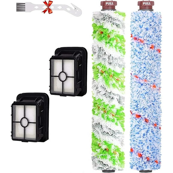 for Bissell CrossWave Pet Pro Series Replacement Part Pack Multi-Surface Pet Pro Cleaner Brush Rolls Tangle-Free+ Pack Vacuum Filter Part