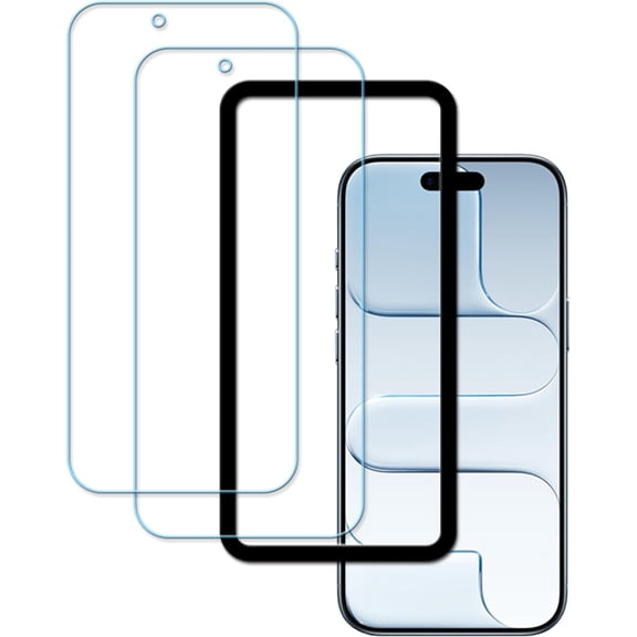 for Blue Light Screen Protector For iPhone Tempered Glass Film 2-Pack with Easy Alignment Tool