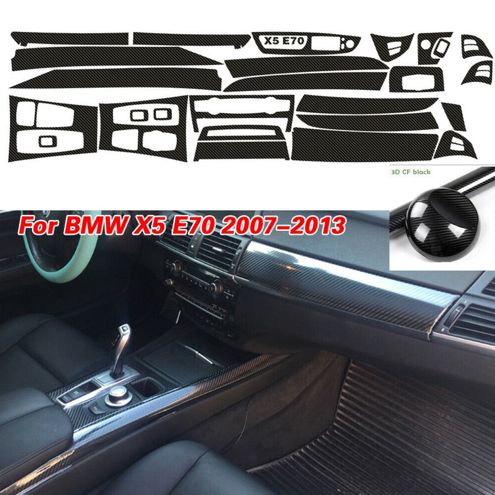 for Bmw X5 E70 2007-2013 3D Carbon Fiber Pattern Interior Diy Trim ...