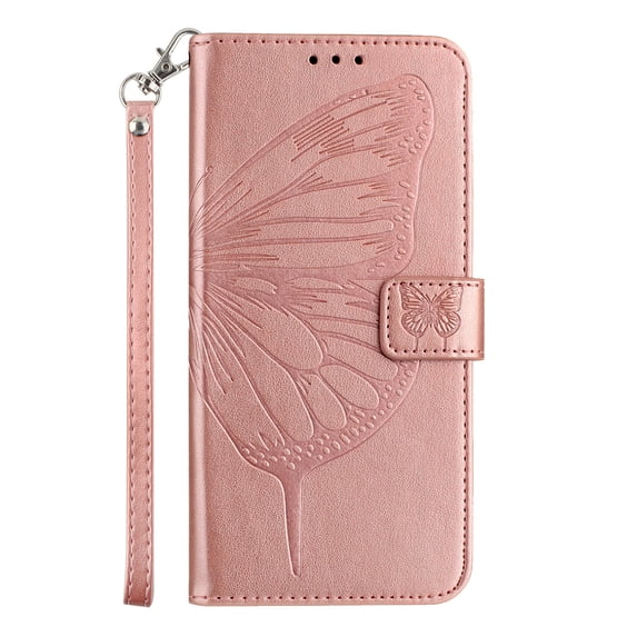 for Boost MobIle Summit5 Phone Case Wallet protective case leather Cover with magnetic closed cRose Goldit card slot shockproof protection phone case