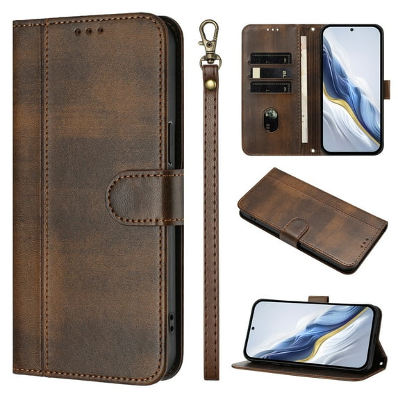 for Boost Summit 5 Wallet Case, Leather Multiple Card Stand Business Protective Phone Cover