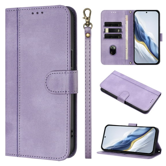 for Boost Summit 5 Wallet Case, Leather Multiple Card Stand Business Protective Phone Cover
