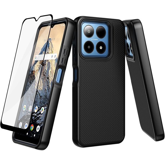 for Boost Summit 5G Case Slim Cover, Screen Protector-Black