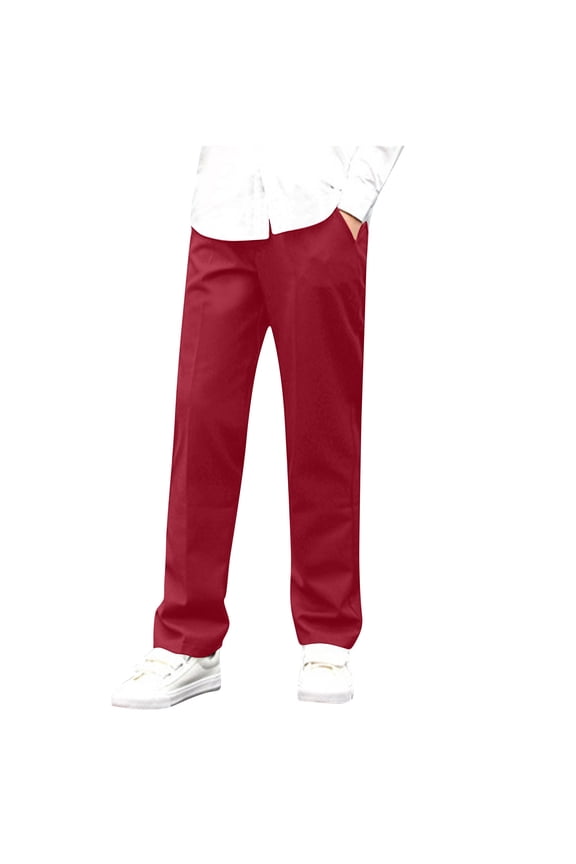 for Boy Summer Fall Elegant High Leg Straight Leg Plain Long Leg Pants Boys Button Zip Up 2026 Clothing 7 Years