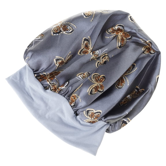 for Butterfly Print Wide-brim Headband Sleep Hat Hair Wrap Turban Chemo Hat Beauty Salon Hat for Wife Mother