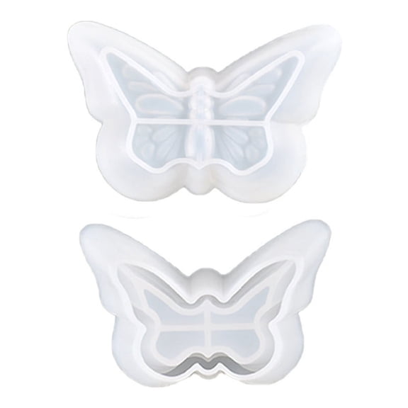 for Butterfly Storage Box with Lid Epoxy Resin Mold Bowl Dish Jewelry Holder Casting Silicone Mould DIY Crafts Ornaments Making Tools