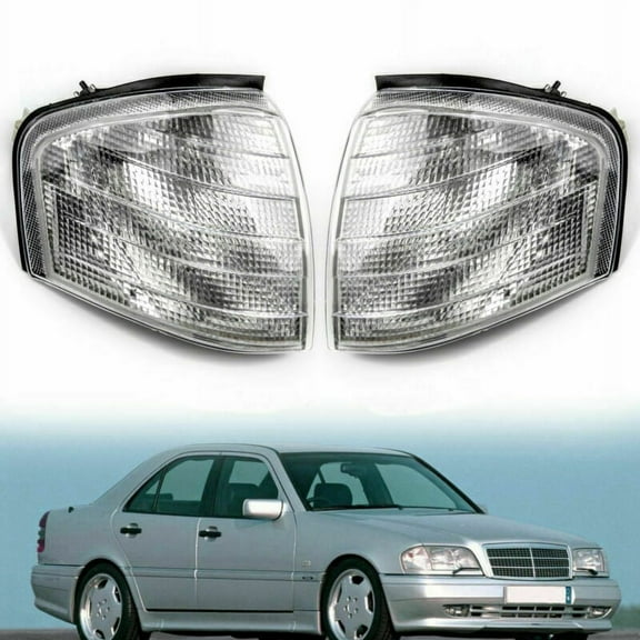 for C Class W202 1994-2000 Pair Corner Lights Turn Signal Lamps 2028261143 2028261243