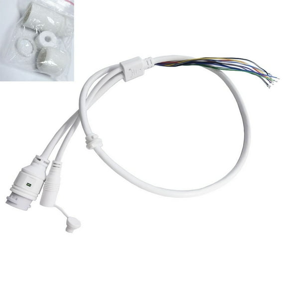 for CCTV for POE for IP network Camera PCB Module video power cable 70cm white