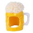 thumbnail image 1 of Pet Costume Hat Unique Yellow Mug Shape Hat Party Dress Accessories for and Small to Large Sized Dog, 1 of 10