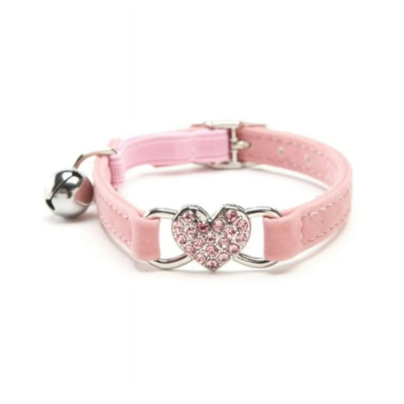 for Cat Collar with Bell and Heart Decoration Safety Kitten Collars 5 Colors