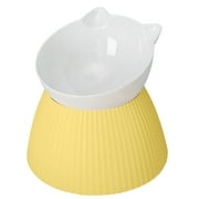 for Cat Food Bowls Elevated for Cat Bowls for Food and Water with Base Stand Kitty Bowl 15° Raised Single Bowl