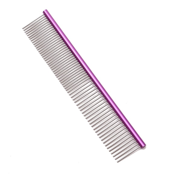 for Cat Grooming Comb 6 Color Stainless Steel Teeth to Remove Tangles and Knots for Dog 7.5" Pet Comb with Wide & Dense