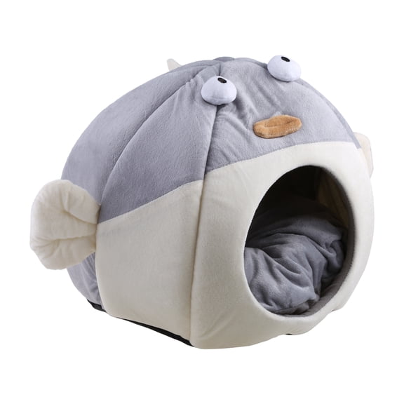 for Cave Bed Tent for Indoor Small to Large for Washable Removable Cushion Soft Pufferfish Design Anti-Sli