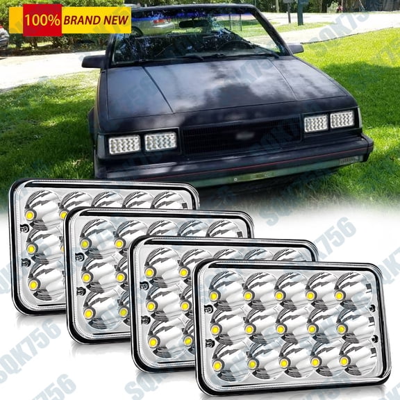 for Chevy 1981-1986 C10 C20 K10 K20 K5 Blazer Truck 4pcs 4x6 inch LED Headlight
