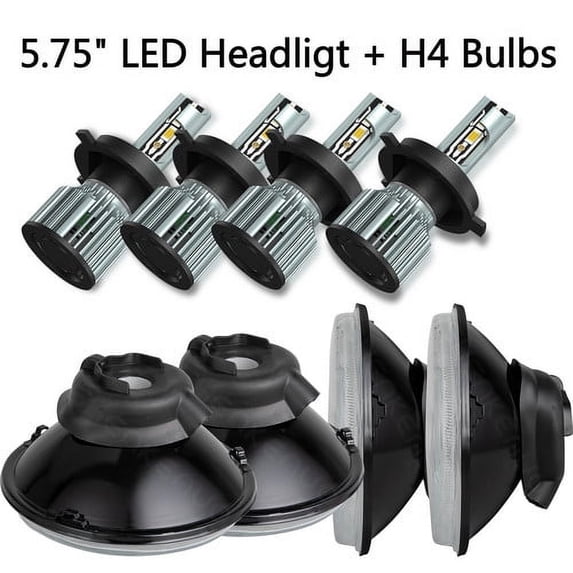 for Chevy Chevelle 1964-1970 Malibu 5.75" 5-3/4"LED Headlights Hi/Lo Beam white 4PCS