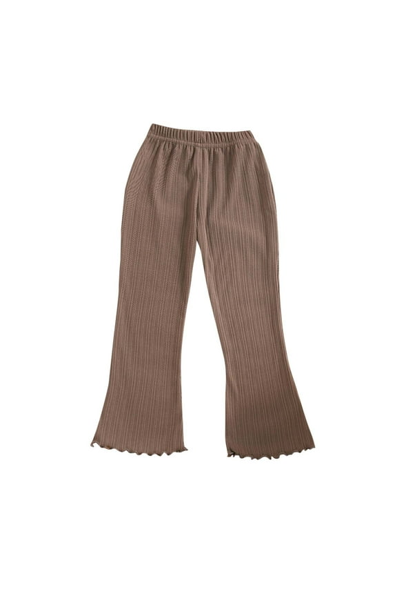 for Children Boy Girl Summer Fall Rayon Brunch Flare Bell Bottom Basic Long Bootcut Leg Trousers Pants Child 2026 Clothes 3 Years