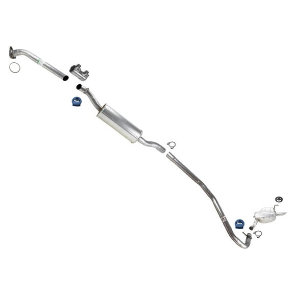 for Civic 16-21 2.0L Extension Pipe Retor Muffler System - Kit Front & Rear, Bolt-On Fitment, No Drilling