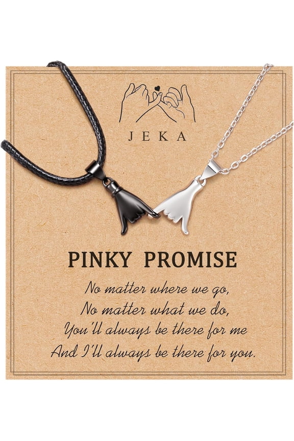 for Couple Girlfriend Boyfriend, Matching Promise Necklace for Her His Him Stocking, Style W8577