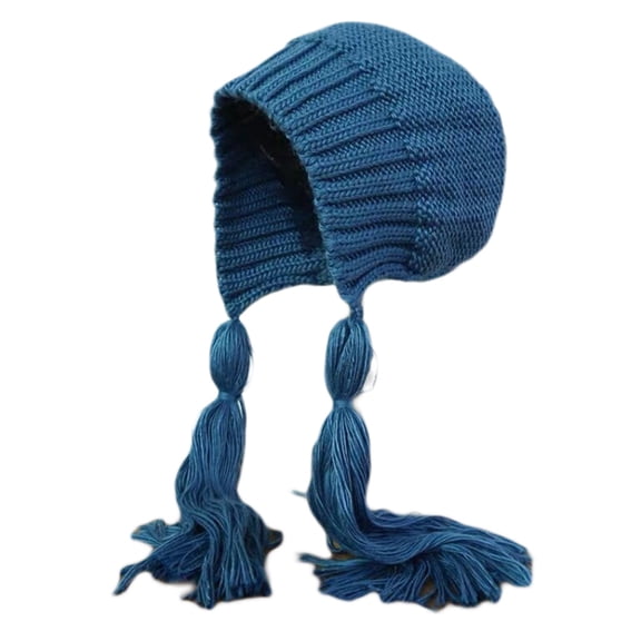 for Creative Braid Beanie Hat Knit Hat with Ear Flaps Wool Hat Lei Feng Hat Wild Girl for Outdoor Cold Weather Skiing Ri
