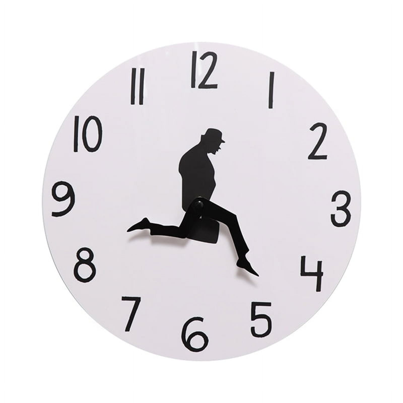 for Creative Wall Clock Decorative Walking Man in Suit Wall Art Clock